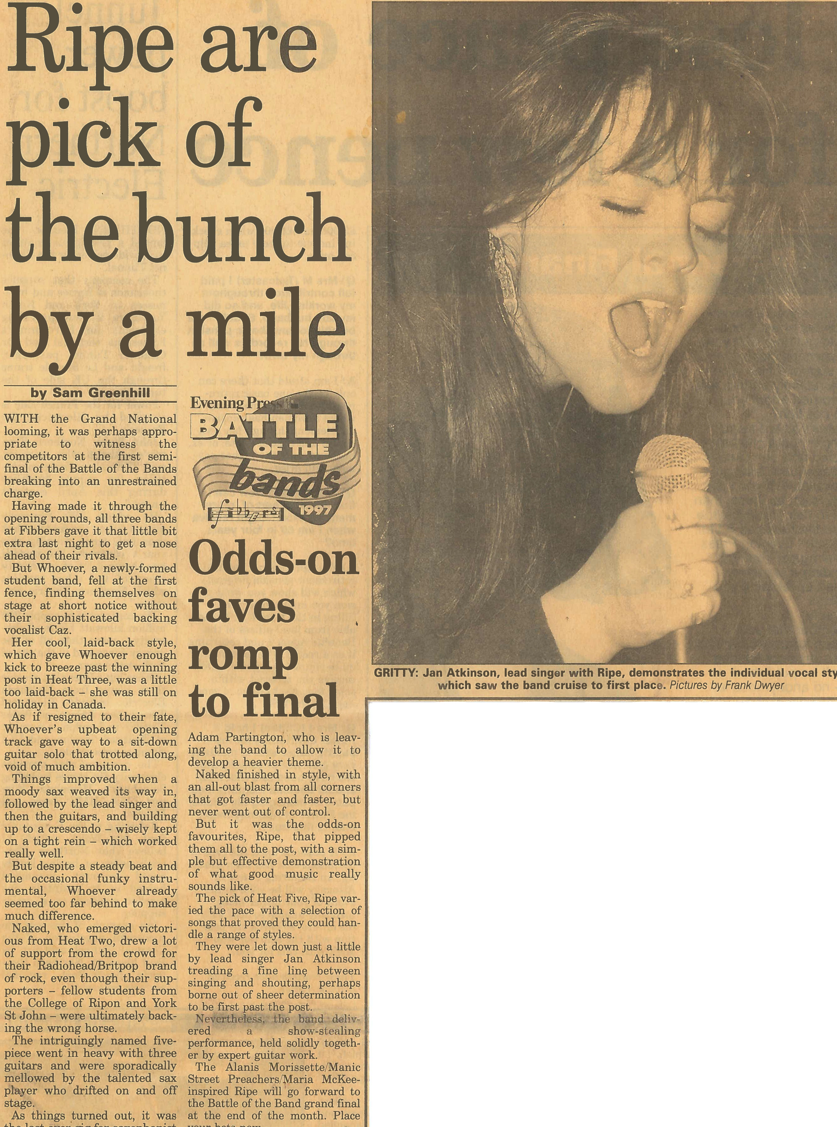 1997 Battle of the Bands with Ripe, Naked, Whoever