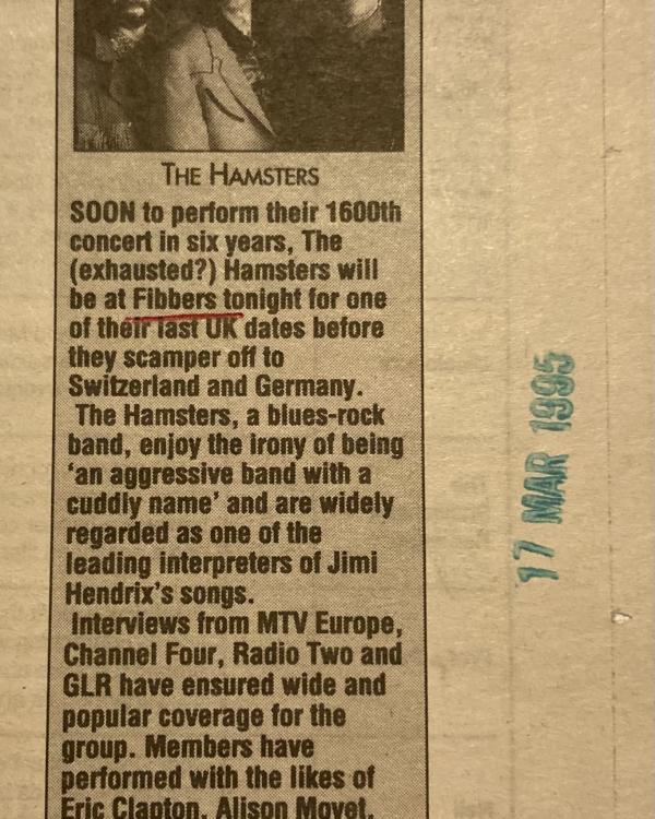 1995 Hamsters preview