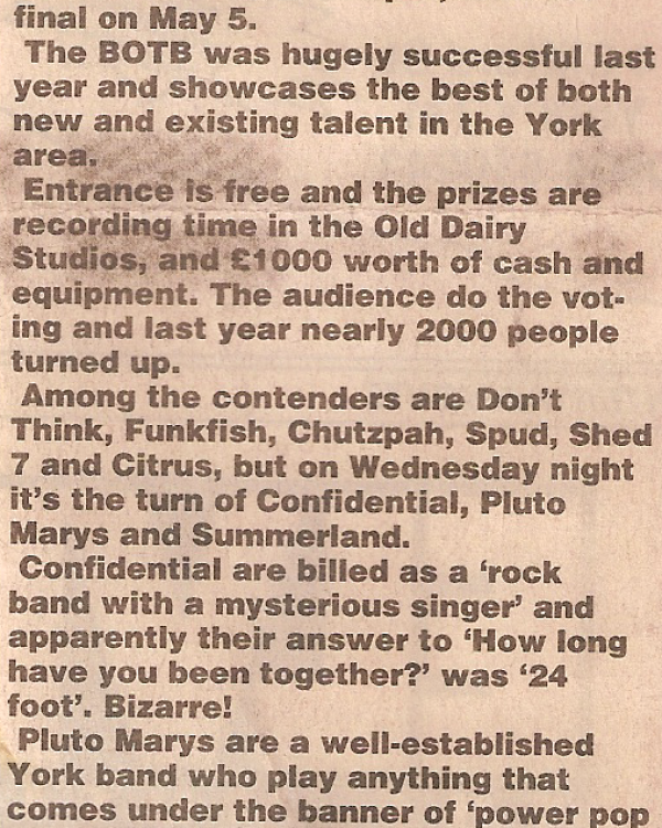 1993 Battle of the Bands preview