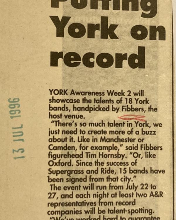 1996 York Awareness Week preview