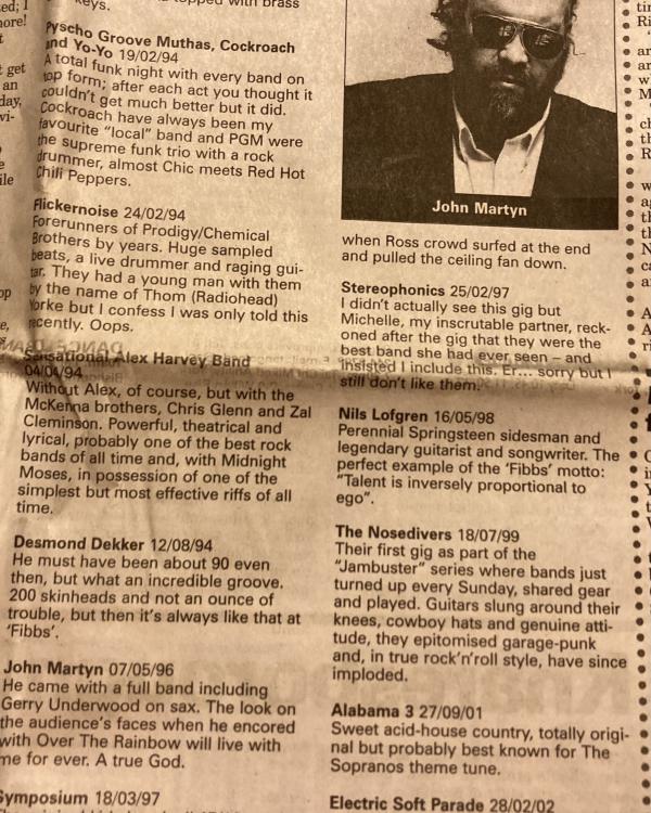 1992 - 2002 Tim's top twelve shows