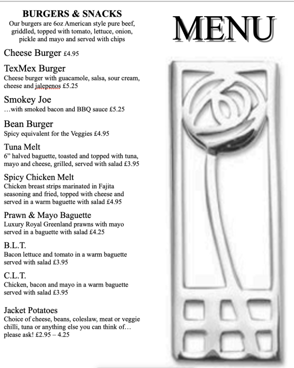 1998 Menu