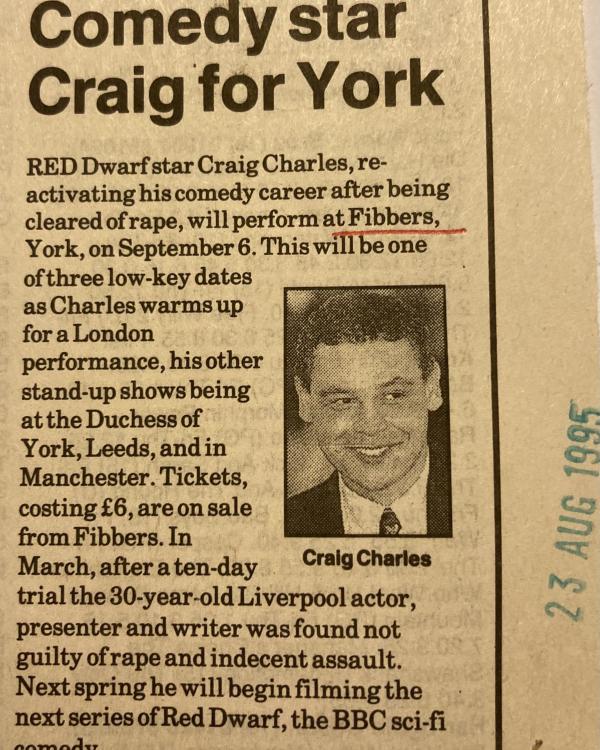 1995 Craig Charles preview
