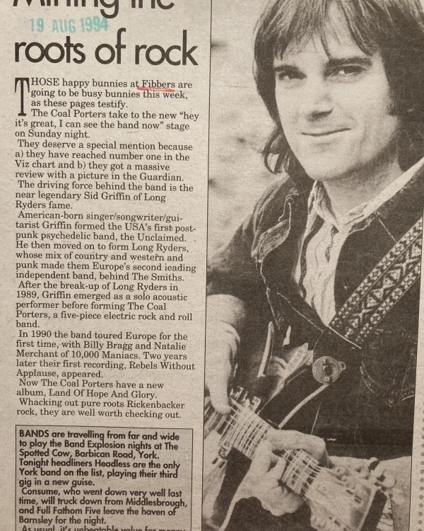 1994 Sid Griffin's Coal Porters preview