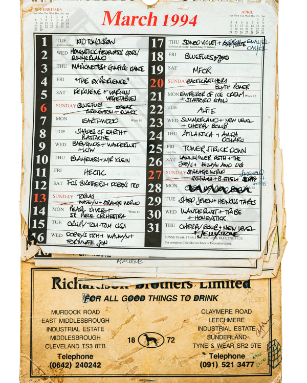 1994 March hand-written office wall calendar