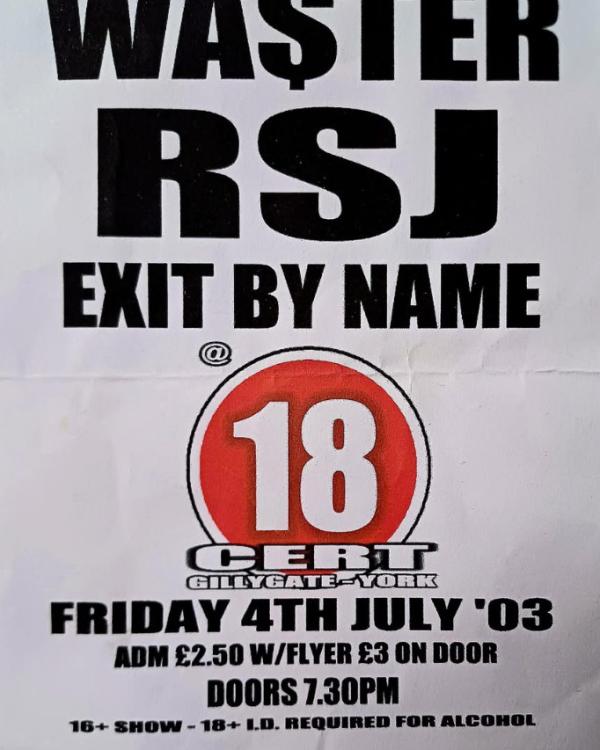 2003 Wa$ter, RSJ, Exit By Name