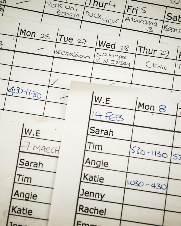 2004 July staff rotas