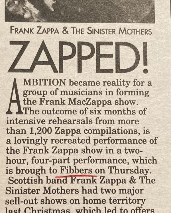 1995 Frank McZappa preview