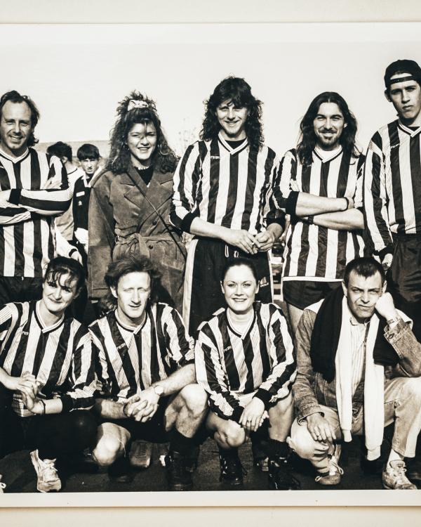 1993 Stonebow House football team, Phil, Claire, Milla, Hugh, Rob, Paul