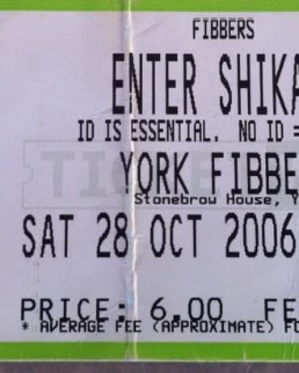 2006 Ticket for Enter Shikari