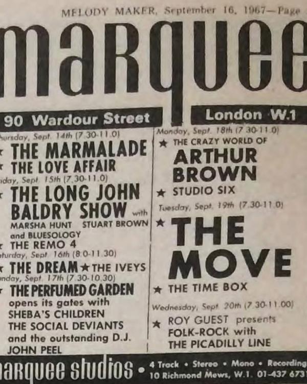 1967 London Marquee The Crazy World Of Arthur Brown