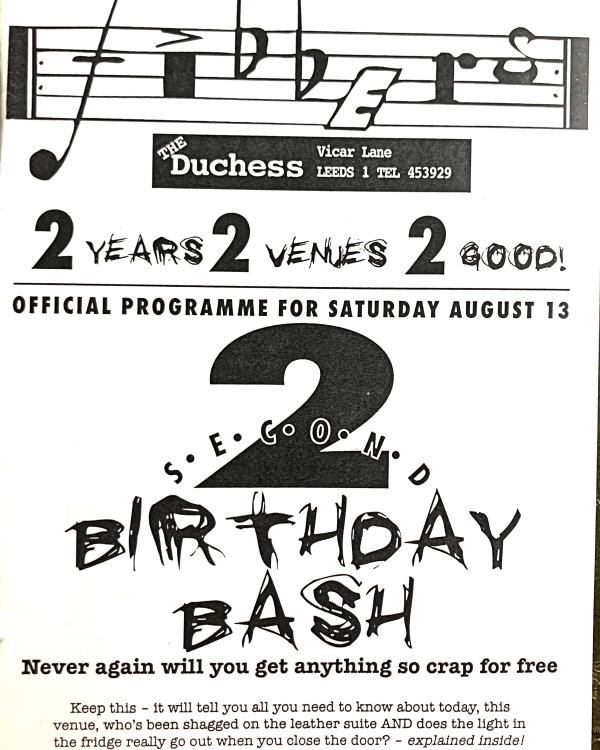 1994 2nd birthday party booklet front cover