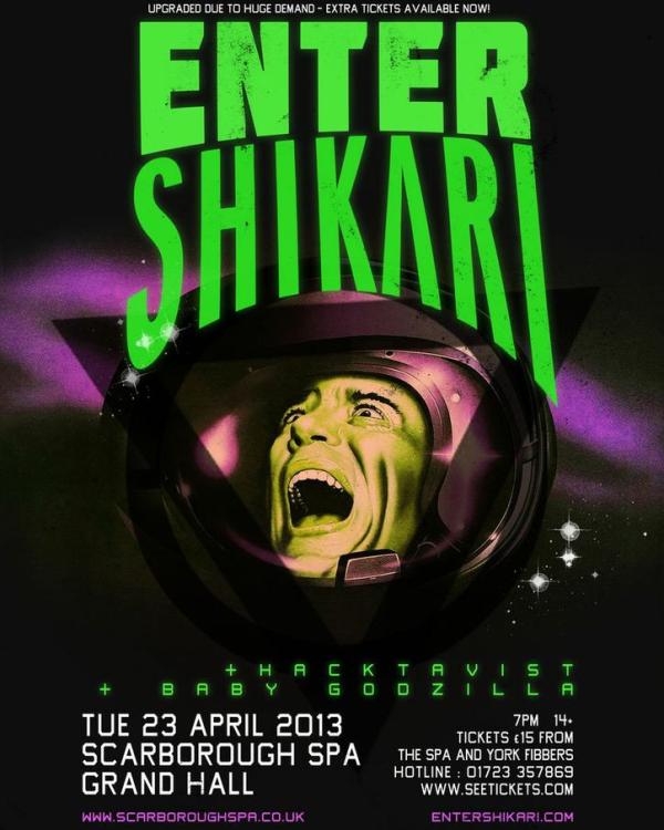 2013 Enter Shikari, Hacktivist, Baby Godzilla