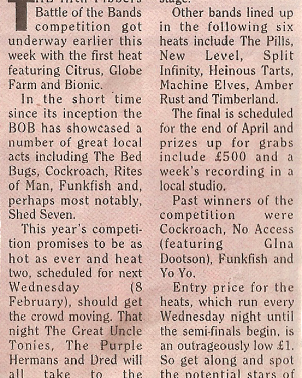 1995 Battle of the Bands preview