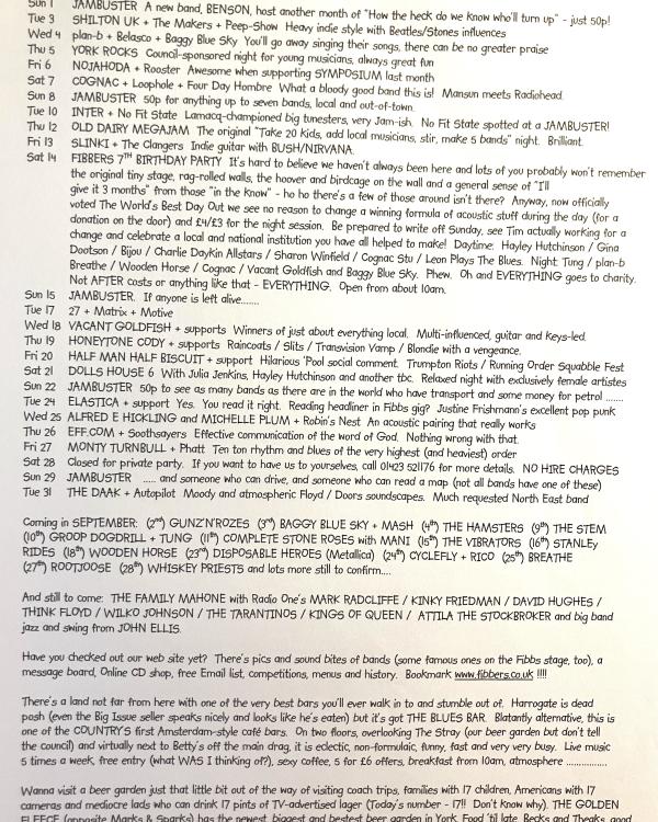 1999 August 'Imagine Everyone Is Enlightened... Except You' listings