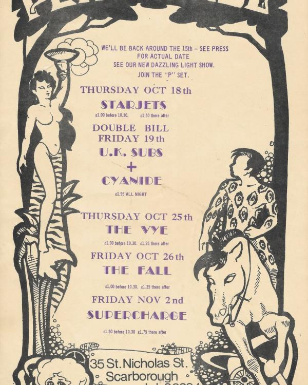 1975 Scarborough Penthouse (the inspiration for Fibbers)