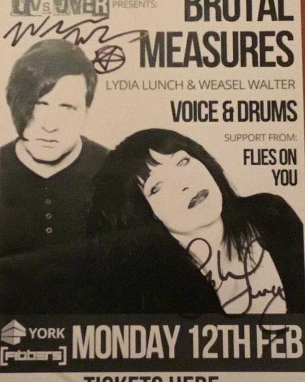 2018 Brutal Measures (Lydia Lunch, Walter Weasel), Flies On You (signed)