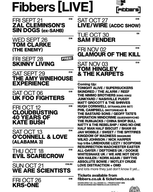 2018 September, October & November listings