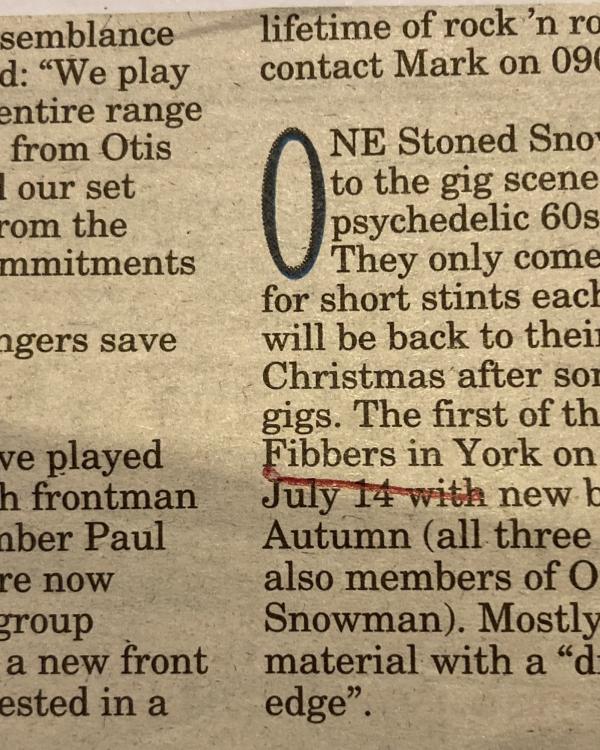 1994 Honeystick, One Stoned Snowman preview