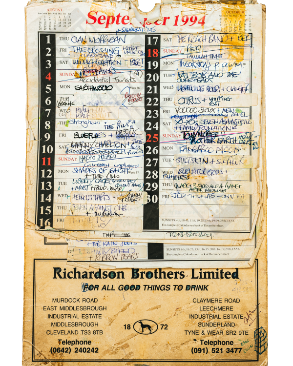 1994 September hand-written office wall calendar