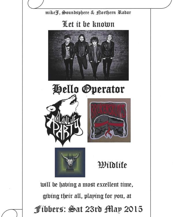 Mike J final gig with Hello Operator, Avalanche Party, Broken Skulls, Wildlife