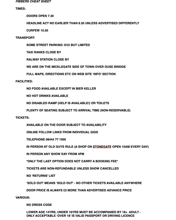 2015 Office staff enquiry cheat sheet