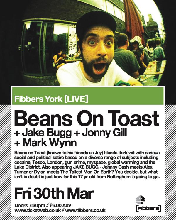 2012 Beans On Toast, Jake Bugg, Jonny Gill, Mark Wynn