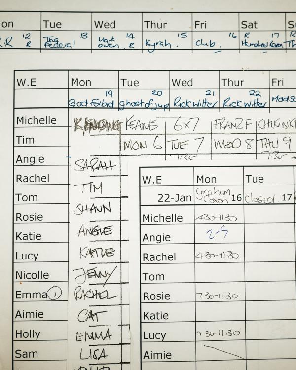 2003 December staff rotas