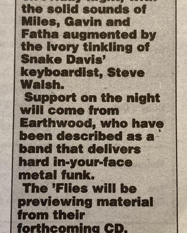 1994 Blueflies, Earthwood previews