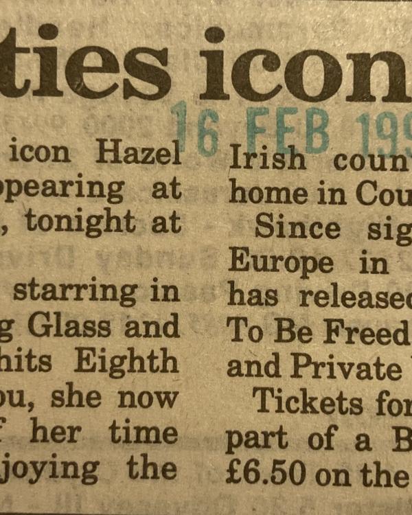 1996 Hazel O'Connor preview