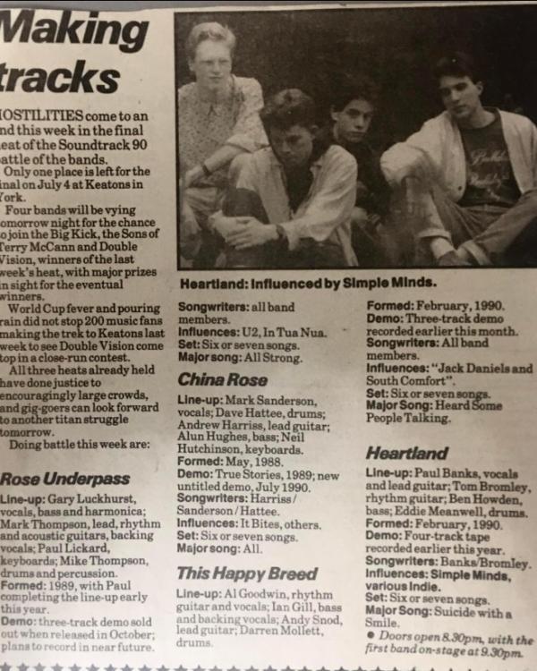 1990 'Soundtrack 90' with Chins Rose, Heartland, This Happy Breed, Rose Underpass