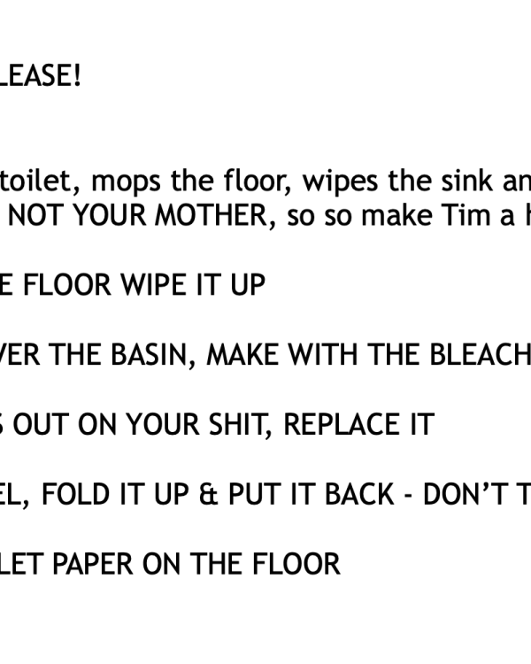 2017 Toft Green staff toilet sign