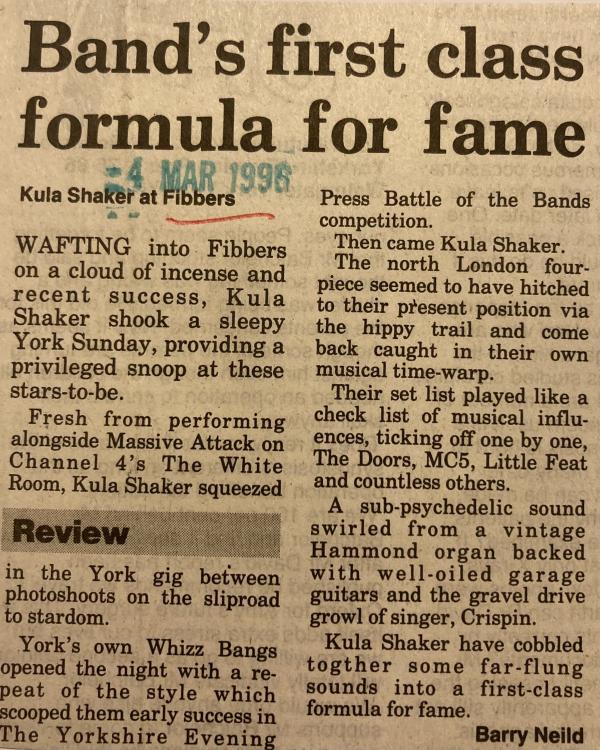 1996 Kula Shaker review