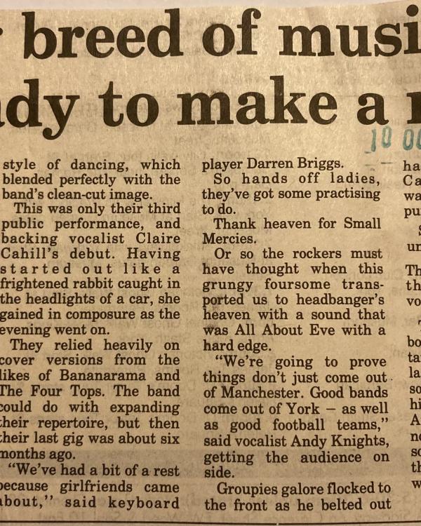 1995 York Awareness Week with Eight Miles High, Small Mercies, Tribe UK