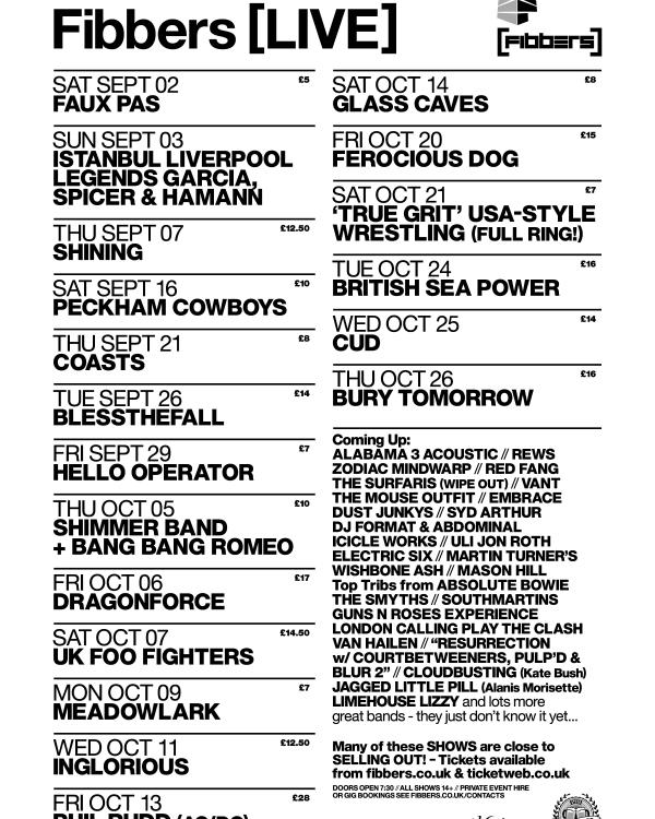 2017 September & October listings