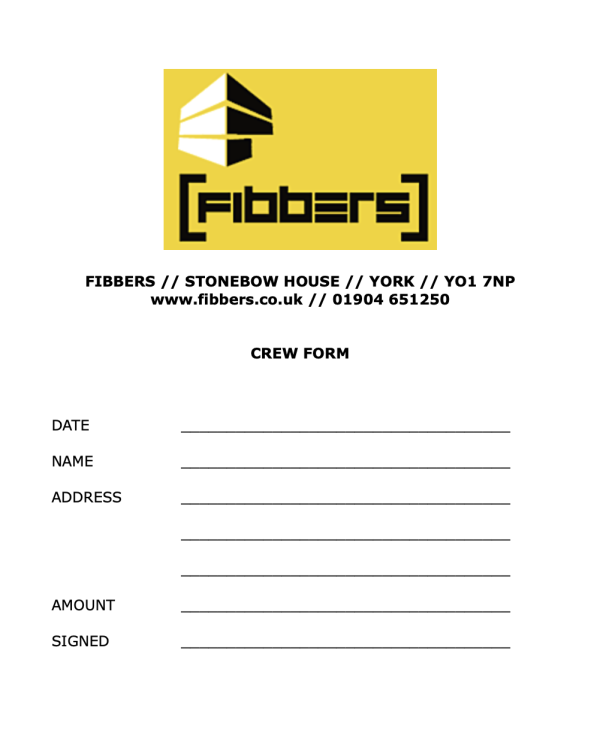 Crew payment form