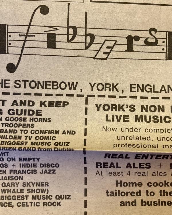 1992 Openine week advert and listings