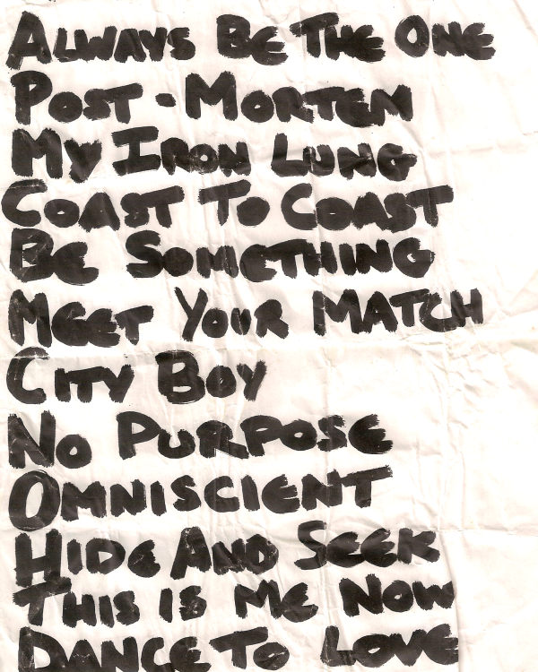2000 Coasta set list