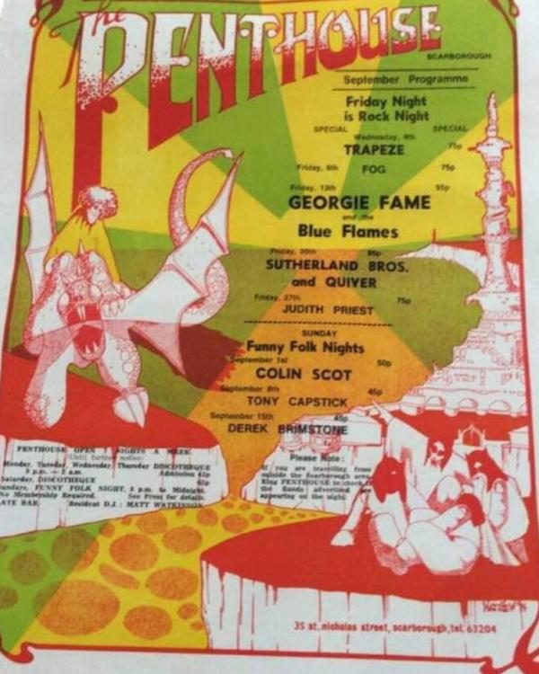 1972 Scarborough Penthouse (the inspiration for Fibbers)