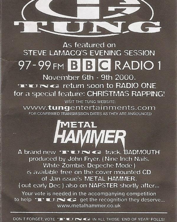 2001 Tung on Radio 1