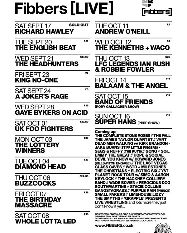 2016 September & October listings