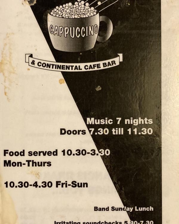 1999 Menu front cover