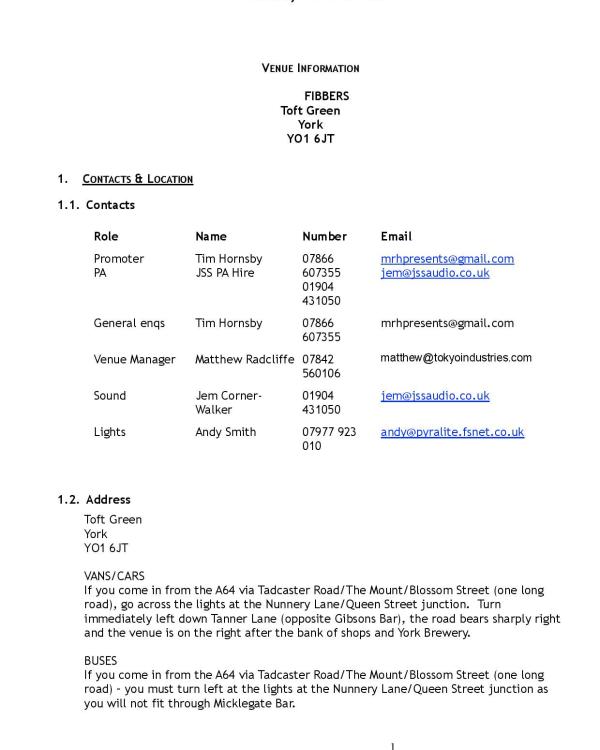 2015 Toft Green venue and tech spec page 1