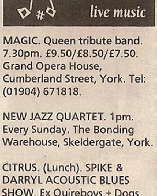 1995 April weekly listings