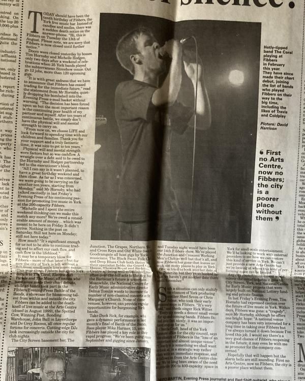 2002 Temporary closure