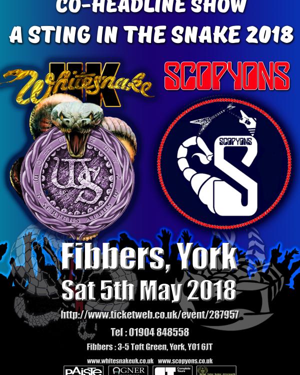 2018 Whitesnake UK, Scopyons