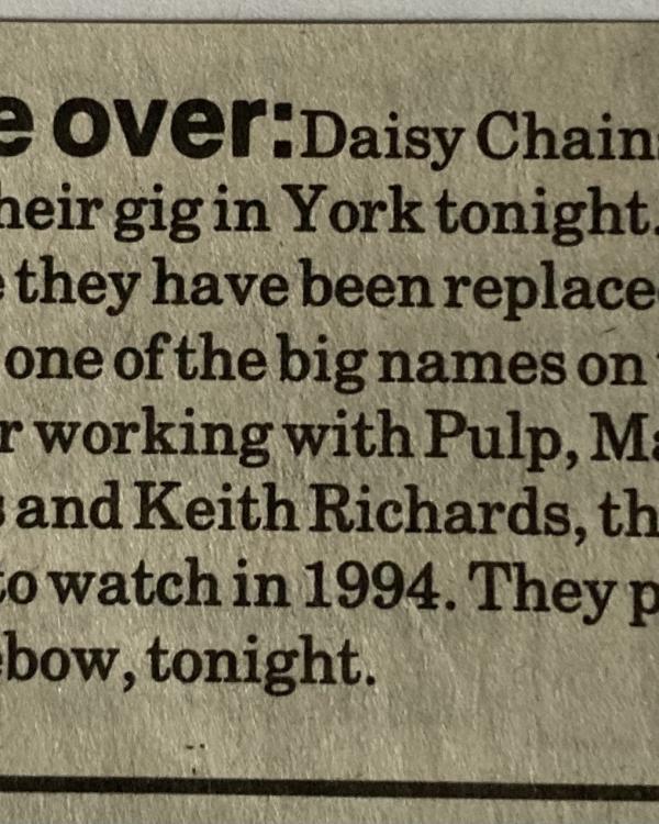 1994 Kinkystick, Daisy Chainsaw preview