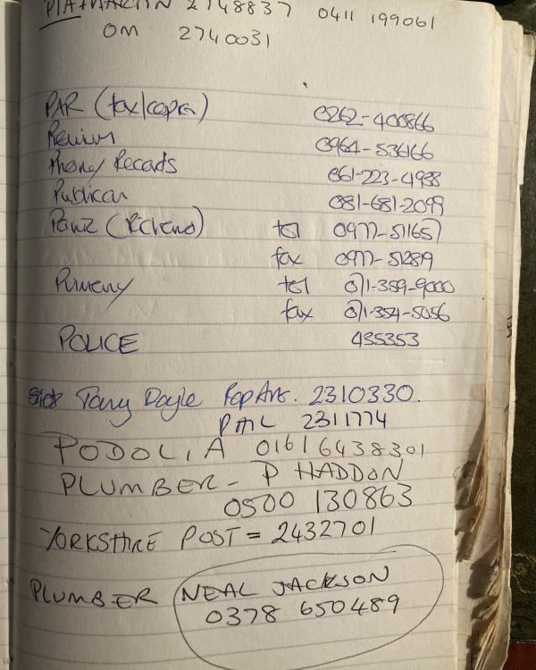 1992-95 Phone book 'P' and randoms (pre-internet!)