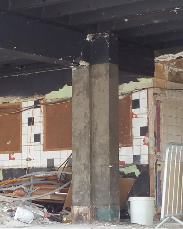 2016 Stonebow House demolition, bar and kitchen