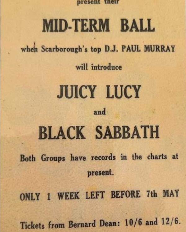 1970 Juicy Lucy, Black Sabbath